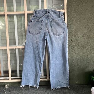 High-Waisted Light Blue Denim Jeans